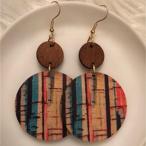 Wood drop/dangle earrings